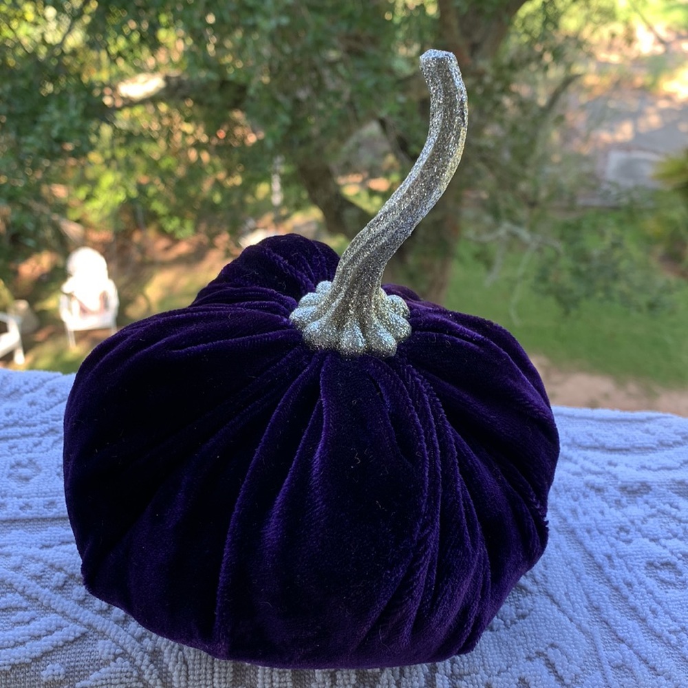 Purple velvet pumpkin - Picture 3 of 3